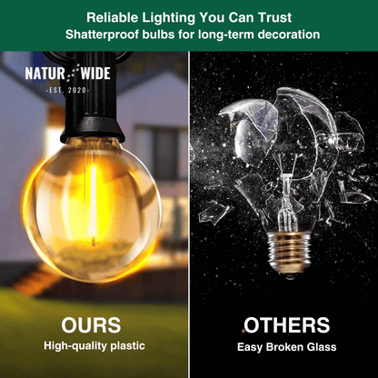 LED Outdoor String Lights – Shatterproof & Weatherproof (Plugin)