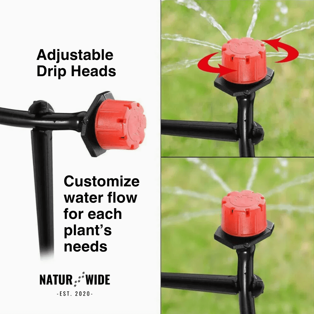 65ft Micro Drip Irrigation Kit – Adjustable Misting & Watering