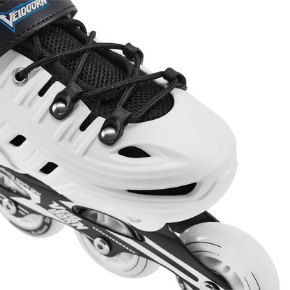 Adjustable Inline Skates for Kids and Adults Full Lights Up PU Wheels Outdoor Roller Skates Aluminum Alloy Bracket