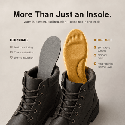 Winter Self-Heating Insoles – Memory Foam, Fur &amp; Extra Warm Shoe Inserts
