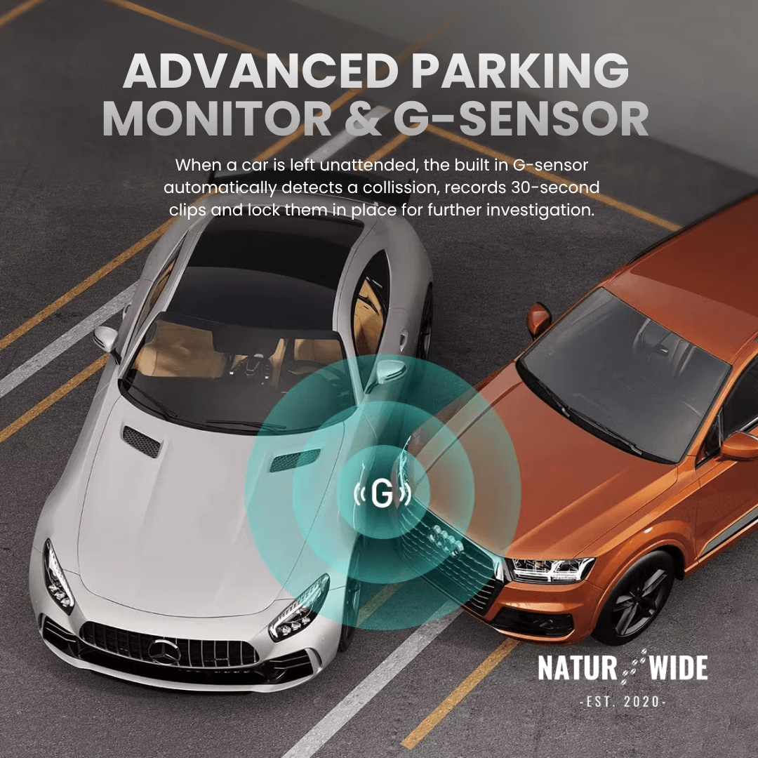 4K Dash Cam with Night Vision, Wi-Fi, GPS & 24H Parking Monitor