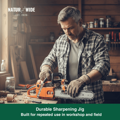 Manual Chainsaw Sharpener Jig – Portable Crank Tool