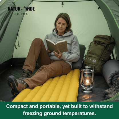 NaturWide 7.6R Camping Sleeping Pad – Ultralight, Self-Inflating &amp; Double-Reinforced