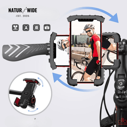 Secure Motorcycle & Bike Phone Mount - 1s Quick Lock