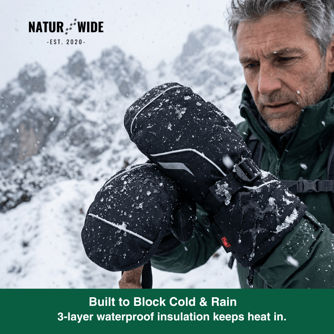 Rechargeable Waterproof Electric Heated Winter Mittens