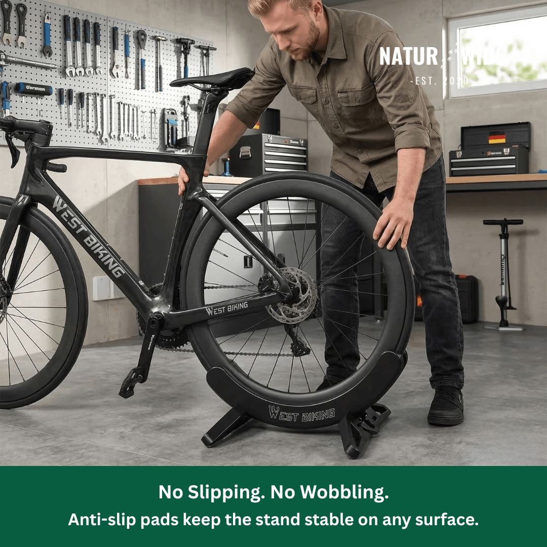 Adjustable Portable Bike Parking Rack & Storage Stand