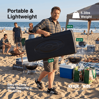 2500W Portable 2-Burner Camping Stove with Grill Tray & Carrying Case