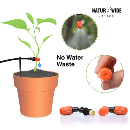 65ft Micro Drip Irrigation Kit – Adjustable Misting & Watering
