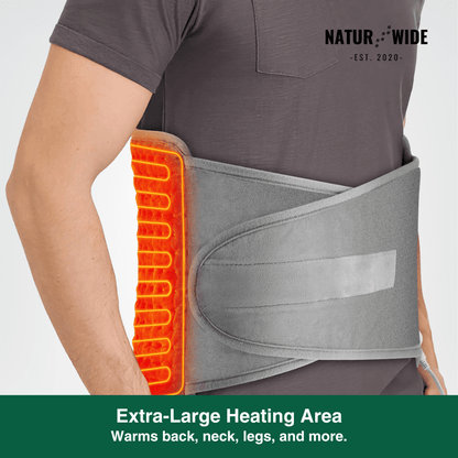 Electric Back Heating Belt – Waist Warmer with 9 Heat Settings &amp; Timer