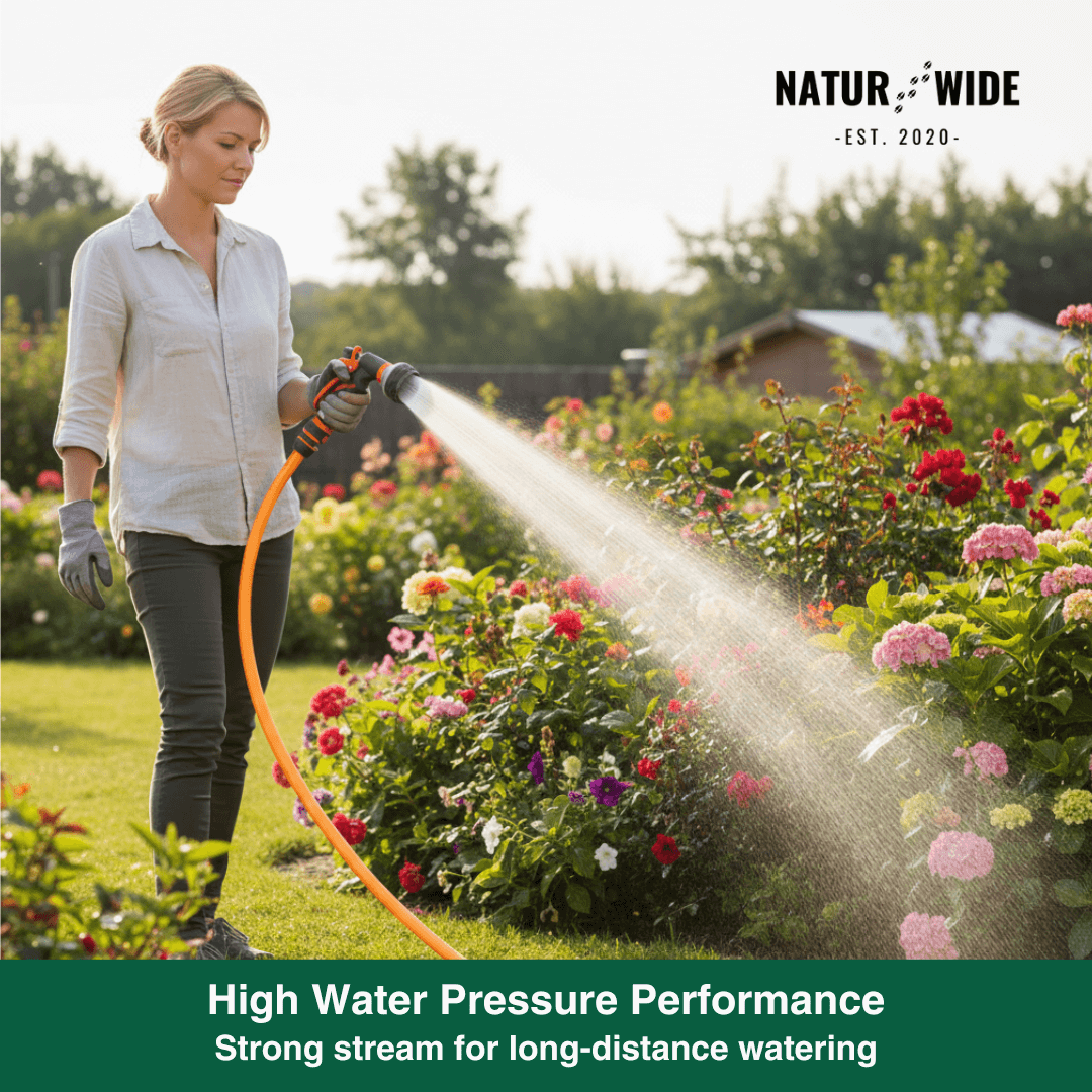 Garden Hose Nozzle 8-in-1 – Non-Slip & Versatile
