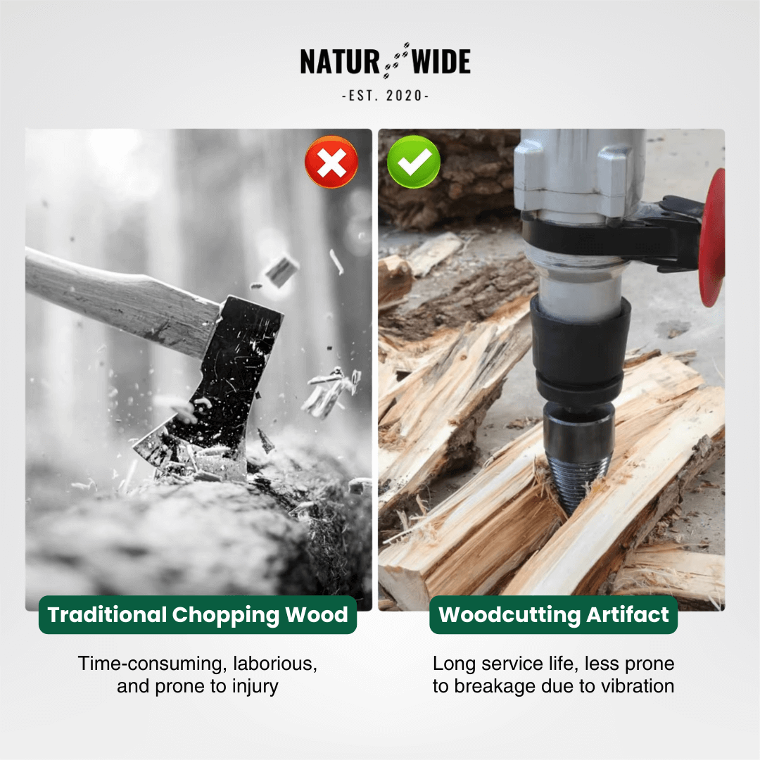 Firewood Splitter Drill Bit 32mm – Wood Splitting Cone