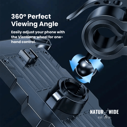 Secure Motorcycle & Bike Phone Mount - 1s Quick Lock