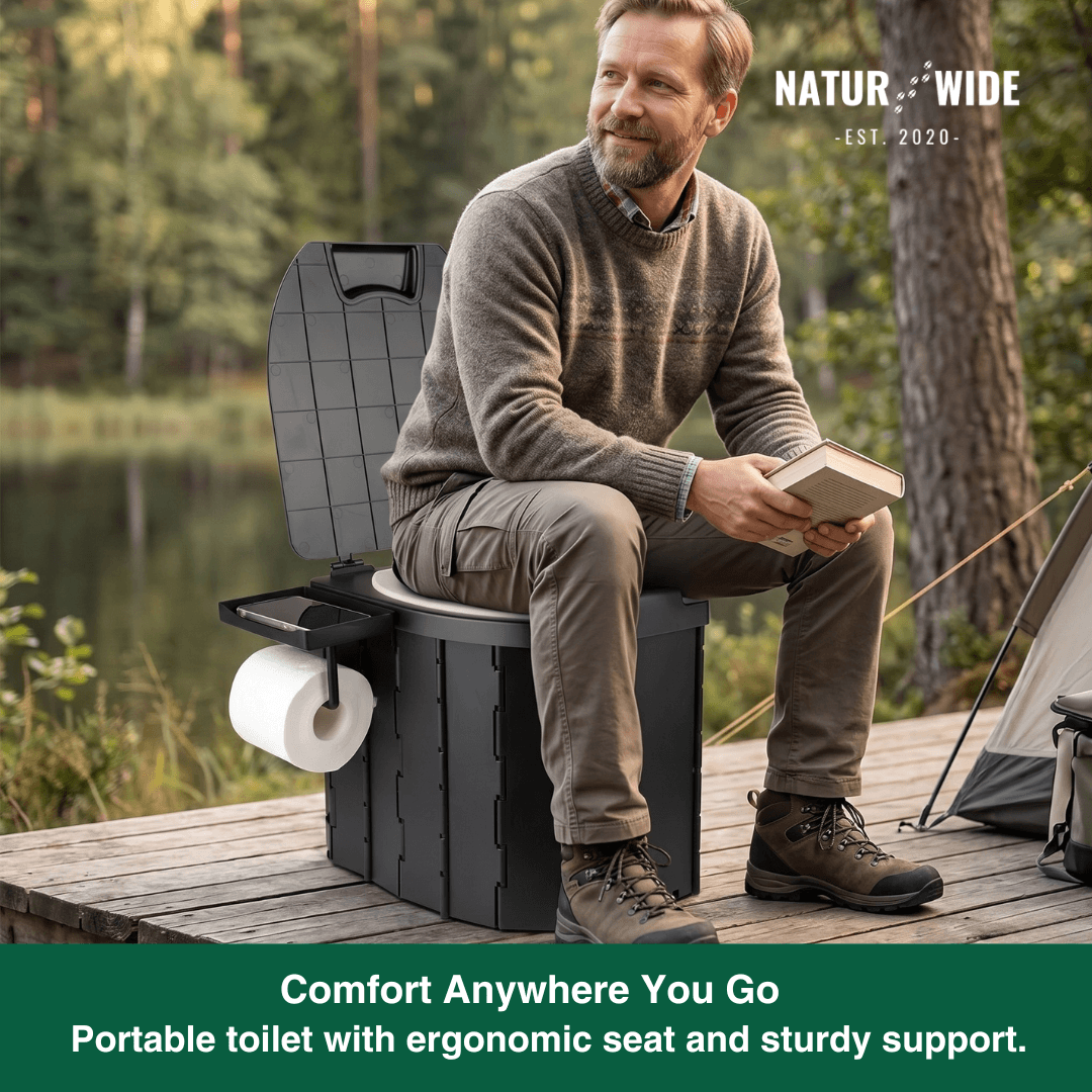 Portable Folding Toilet – Collapsible Camp Toilet for Adults