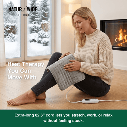 Electric Heating Blanket - Heat Pad for Back, Belly &amp; Legs with 6 Temperature Levels