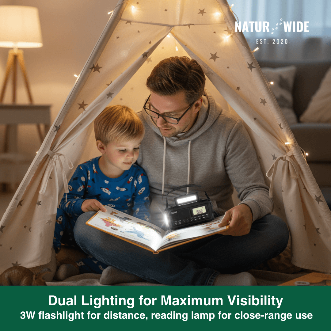 Emergency Crank Radio 10000mAh – Solar, Flashlight & SOS Alarm