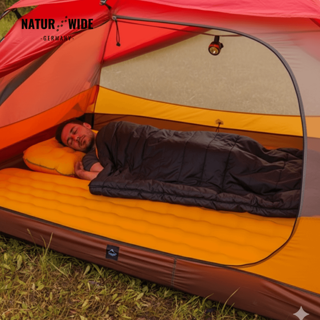 NaturWide 7.6R Camping Sleeping Pad – Ultralight, Self-Inflating &amp; Double-Reinforced