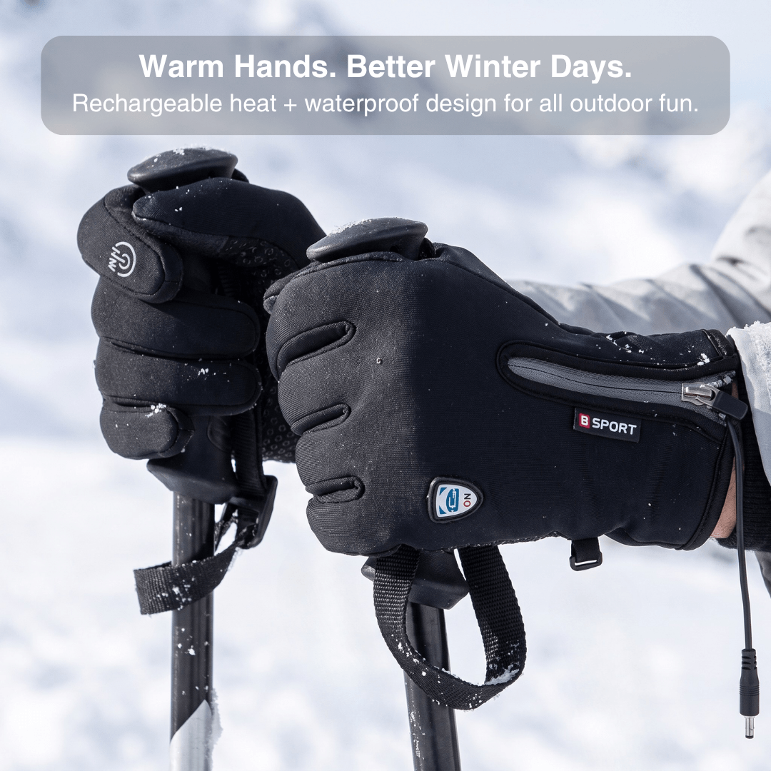 Heated Gloves (Power Bank Powered) – Waterproof &amp; Windproof