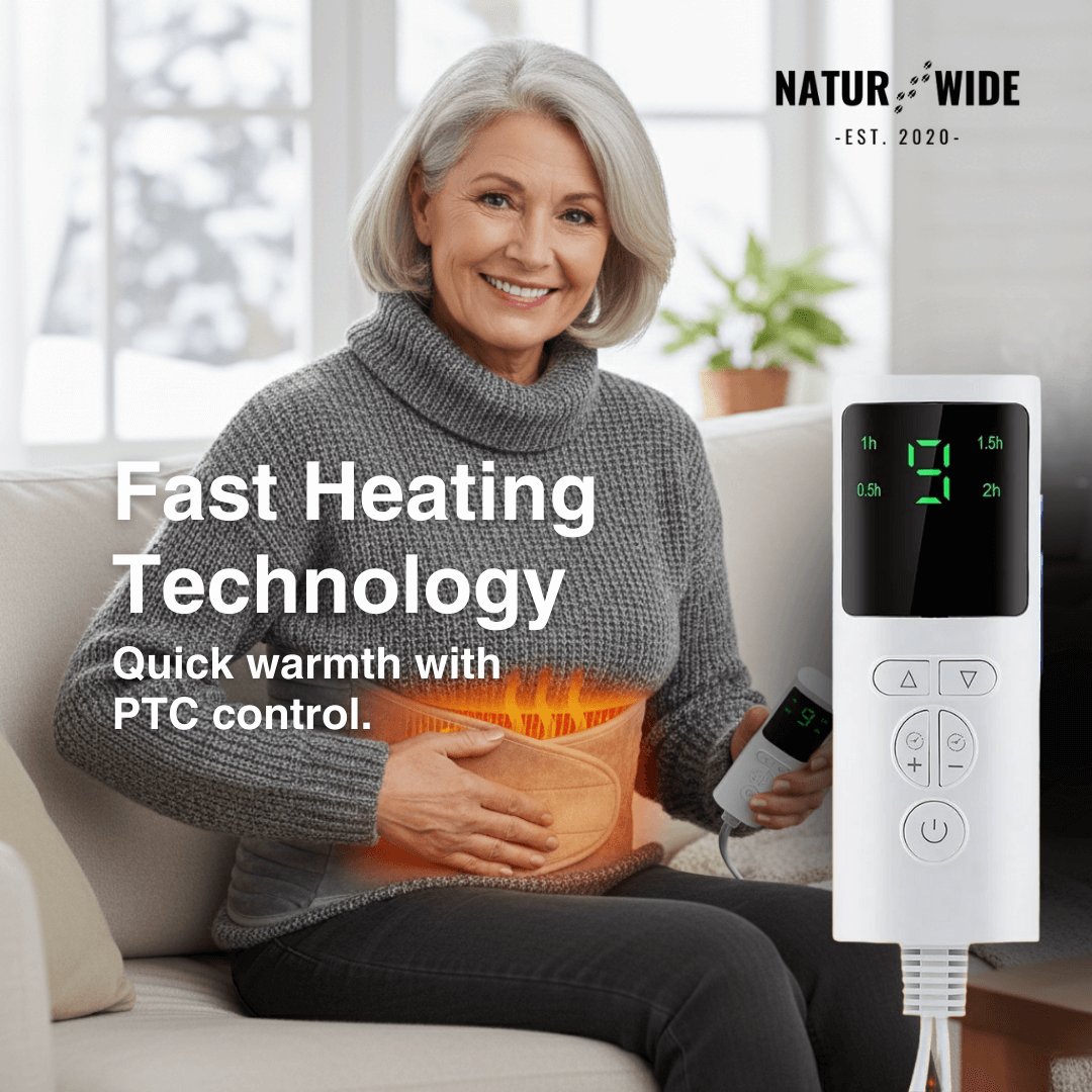 Electric Back Heating Belt – Waist Warmer with 9 Heat Settings &amp; Timer