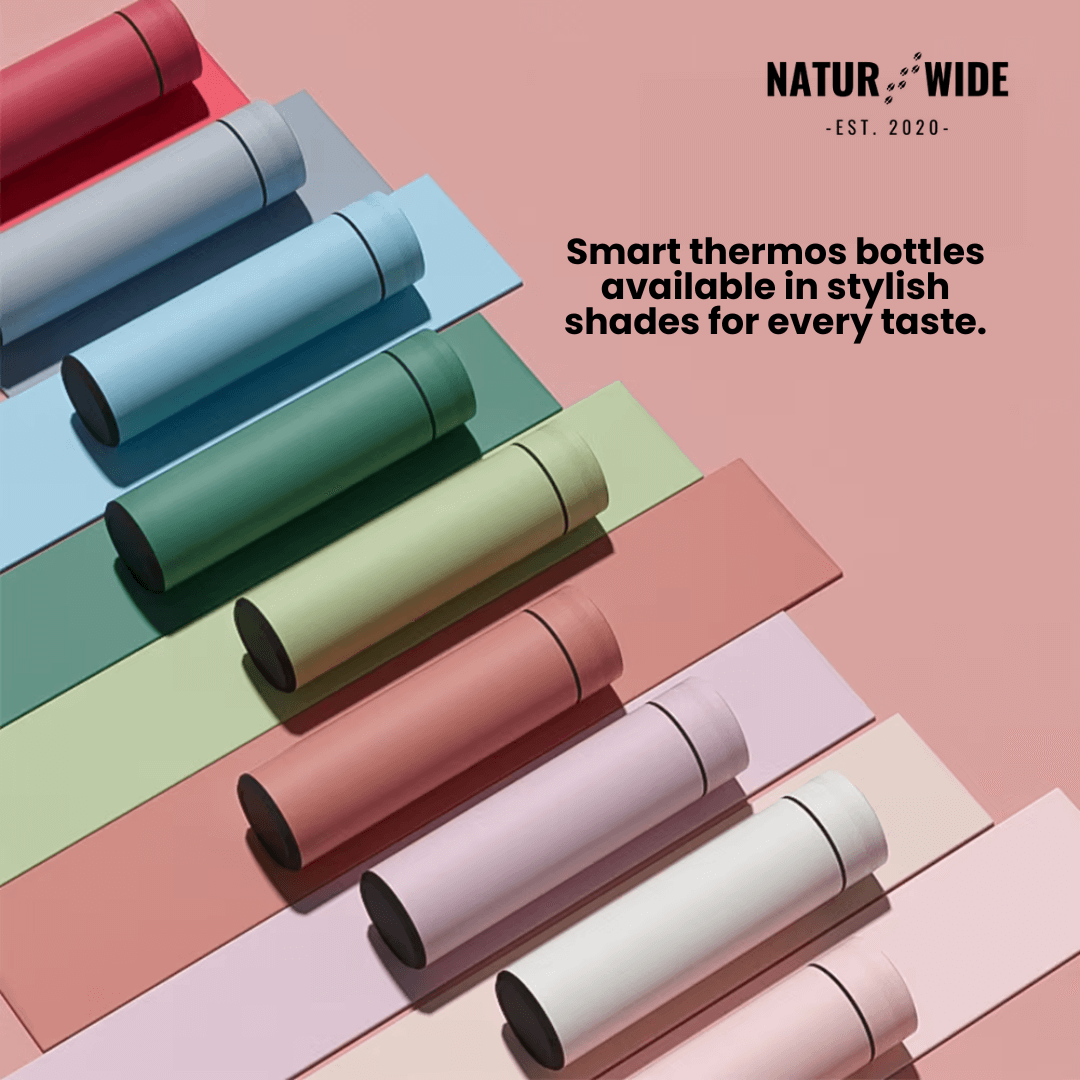 NaturWide Temperature Display 500ml Thermos Cup stainless steel