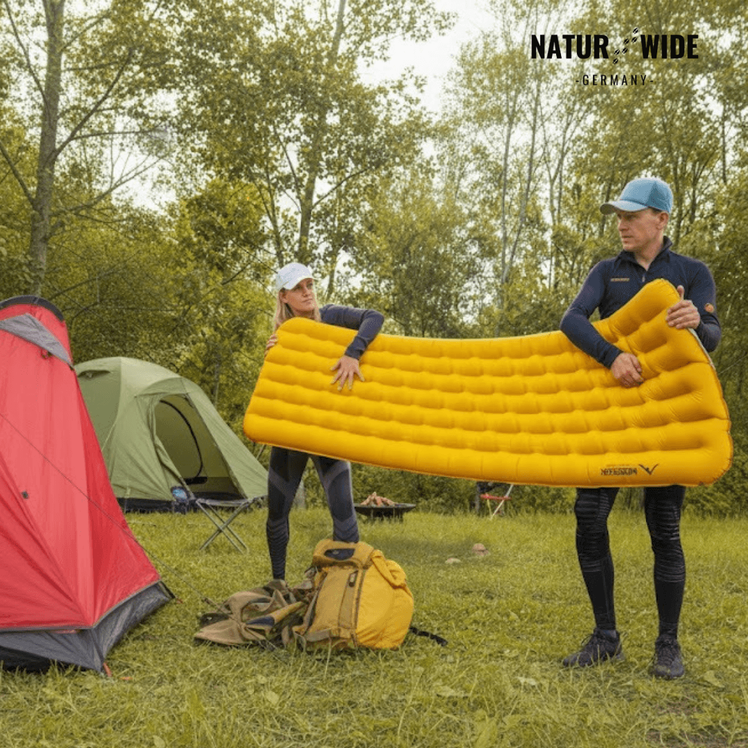 NaturWide 7.6R Camping Sleeping Pad – Ultralight, Self-Inflating &amp; Double-Reinforced