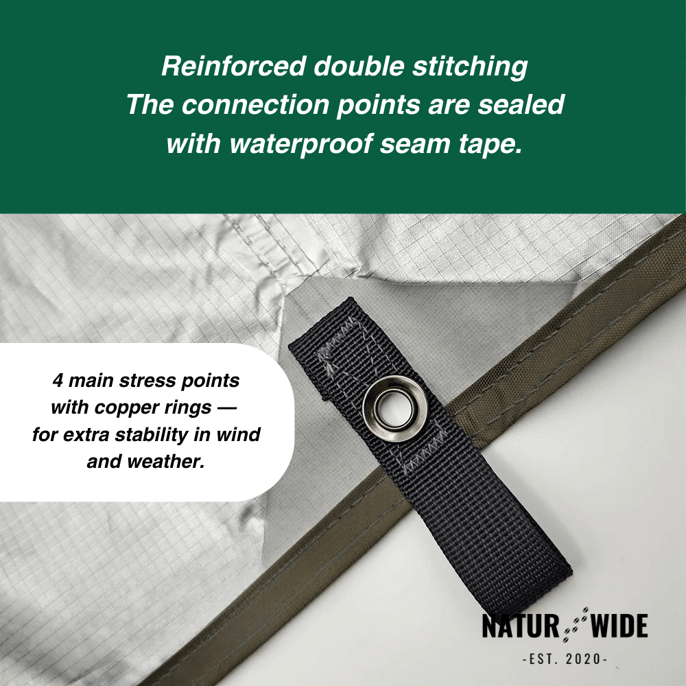 Versatile sun &amp; rain protection tarp