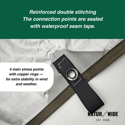 Versatile sun &amp; rain protection tarp