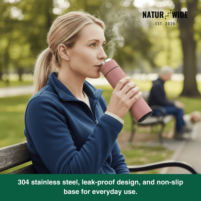 NaturWide Temperature Display 500ml Thermos Cup stainless steel