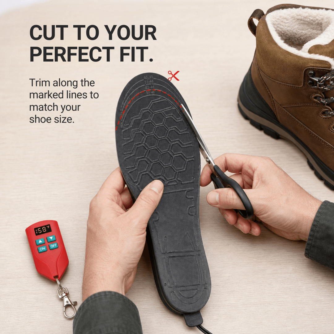 Trim-to-Fit USB Electric Heated Shoe Insoles