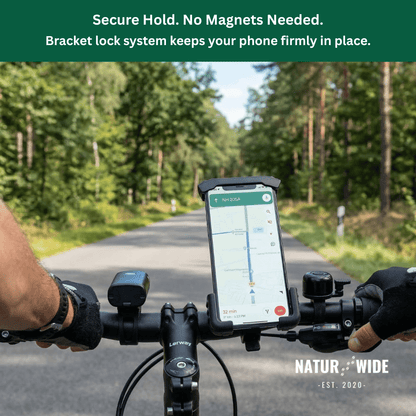 Secure Motorcycle & Bike Phone Mount - 1s Quick Lock