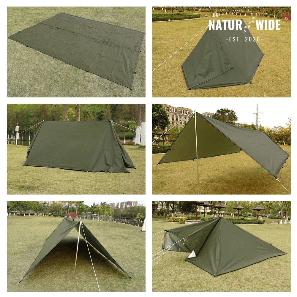 Versatile sun &amp; rain protection tarp