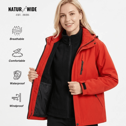 Women's 3-in-1 Waterproof Rain Jacket