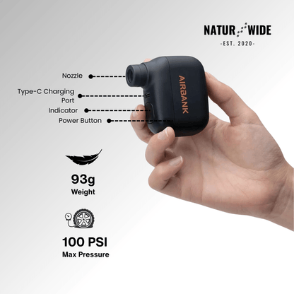 Mini Portable Rechargeable Bike Pump - 100PSI