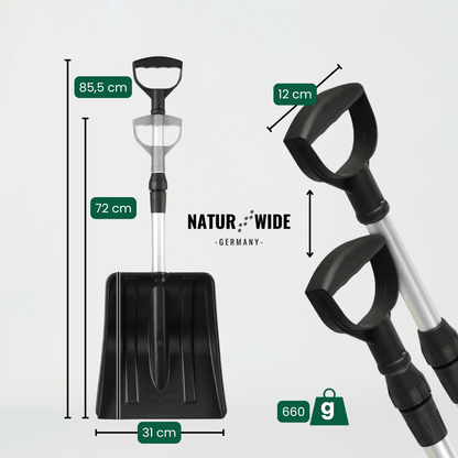 Telescopic Snow Shovel – Compact, Strong &amp; Adjustable Shovel for Car and Garden