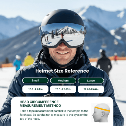 Premium Ski Helmet with Integrated Goggles – Warm &amp; Shockproof