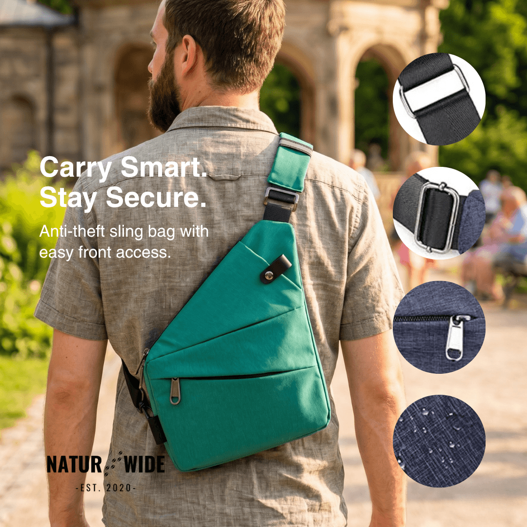 Anti-Theft Sling Bag – Unisex Travel Crossbody Bag in Nylon