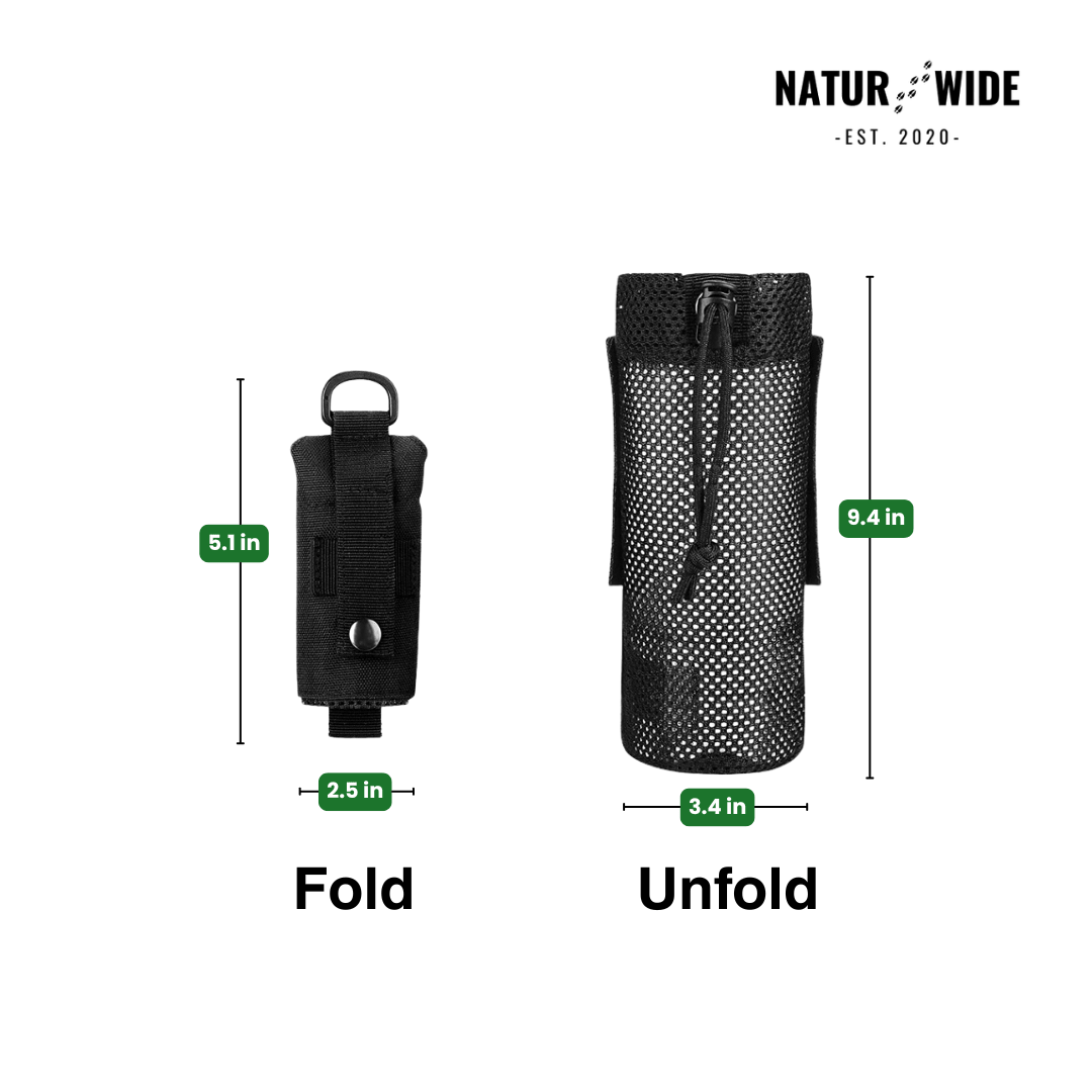 Tactical MOLLE Foldable Water Bottle Pouch