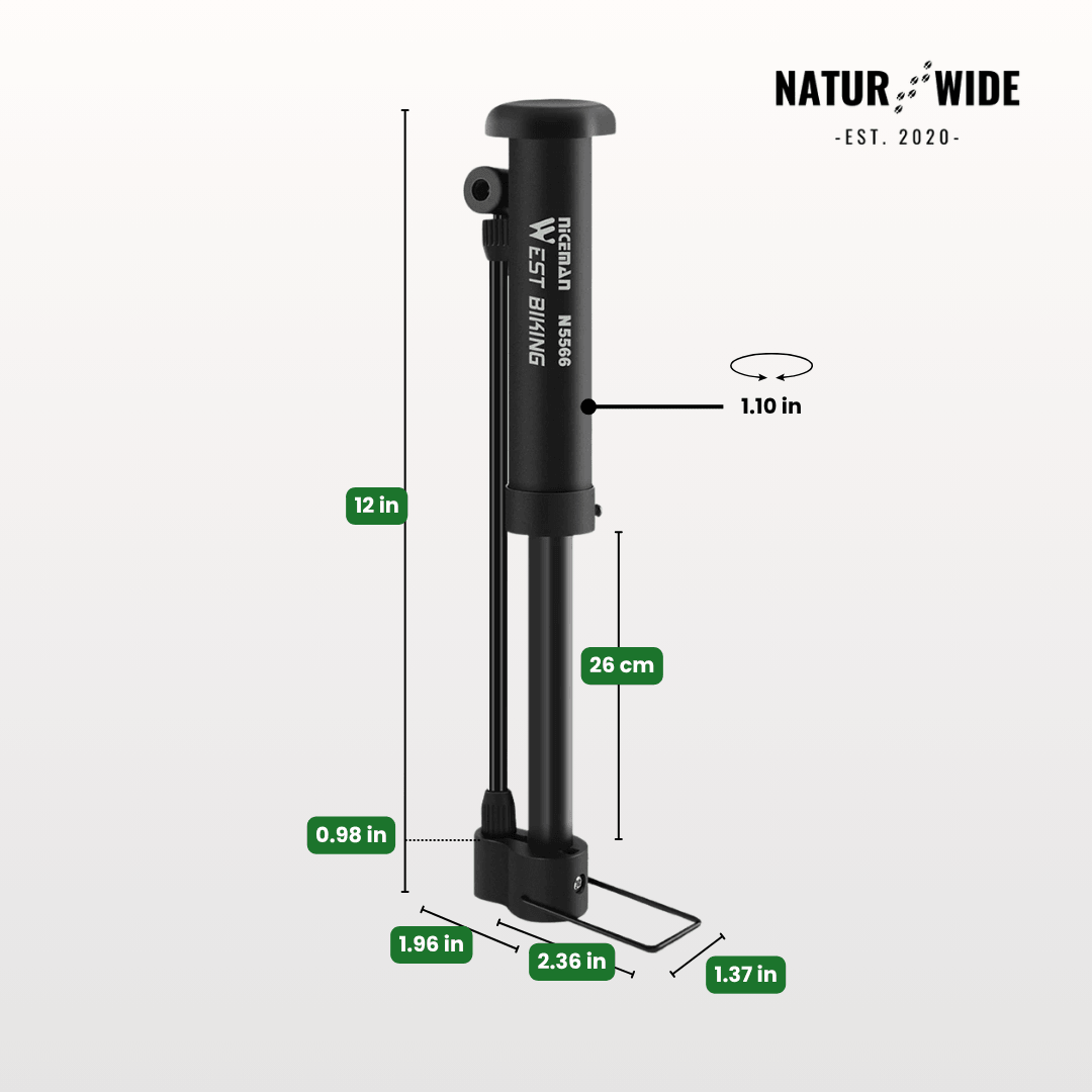 80 PSI Manual Floor Bike Pump & Inflator