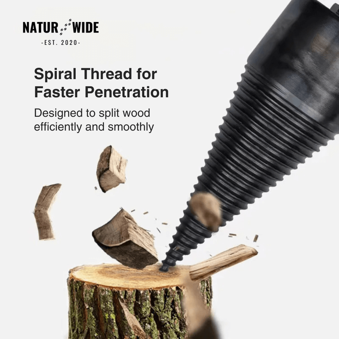 Firewood Splitter Drill Bit 32mm – Wood Splitting Cone
