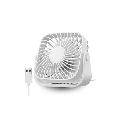 USB Mini Desk Fan – 4-Inch Portable 3-Speed 360° Adjustable Fan