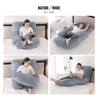 G-Shape Full Body Maternity Pillow – Memory Foam, Cotton Cover