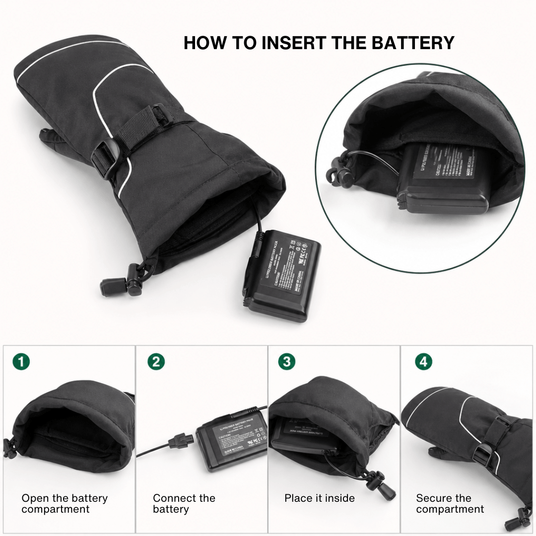 Rechargeable Waterproof Electric Heated Winter Mittens