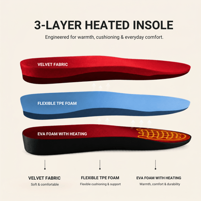 Trim-to-Fit USB Electric Heated Shoe Insoles