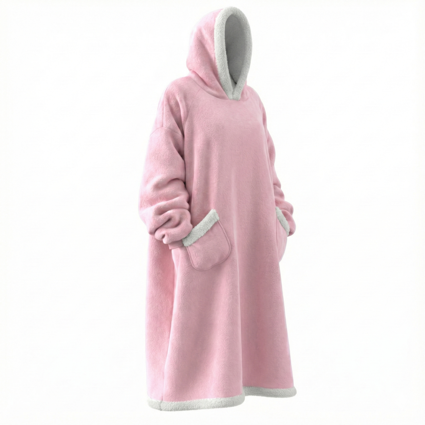 Oversized Flannel Blanket Hoodie – Wearable Blanket with Sleeves &amp; Hood