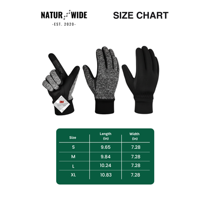 Winter Outdoor Sport Gloves – Touchscreen, Windproof &amp; Anti-Slip Gloves