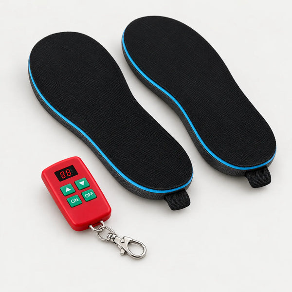 Rechargeable Heated Insoles with Remote – Wireless, 3 Heat Levels, Up to 7 h of Warmth